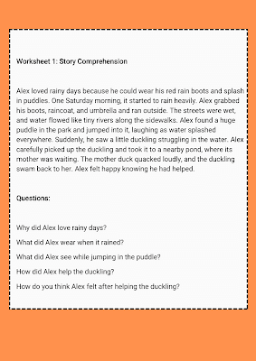 Comprehension Worksheets for Grade 3