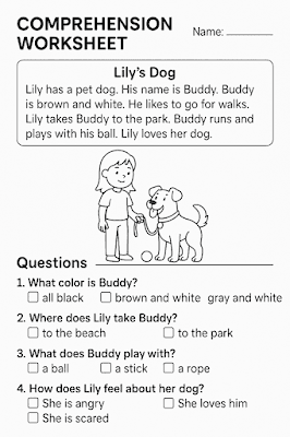 Comprehension Worksheets for Grade 2