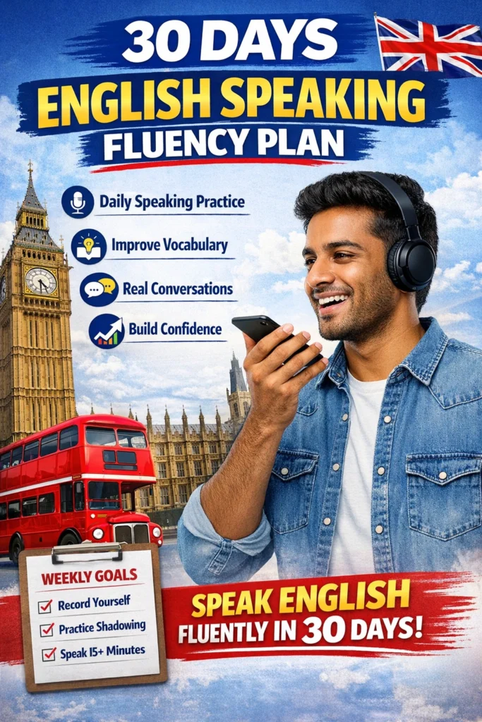 30 Days English Speaking Fluency Plan (Step-by-Step Guide for Fast Results)