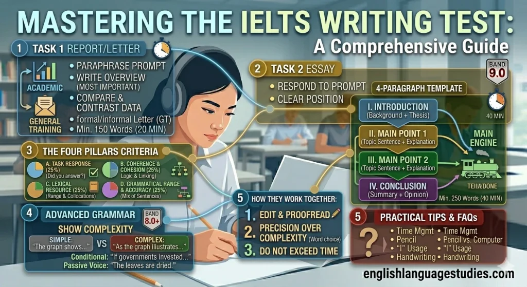 Mastering the IELTS Writing Test: Complete Guide for Band 8+ (2026)