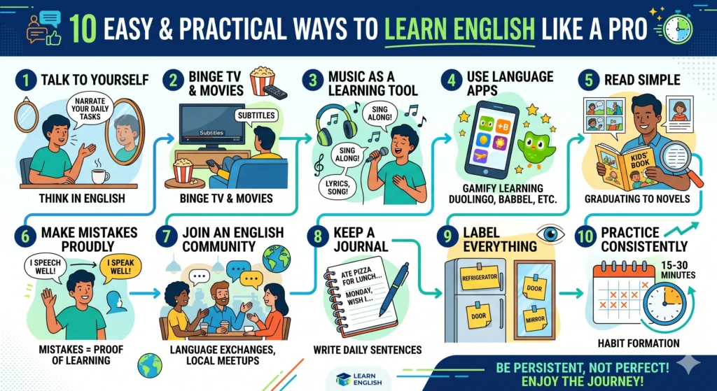 Easy and Practical Ways to Learn English as a Second Language
