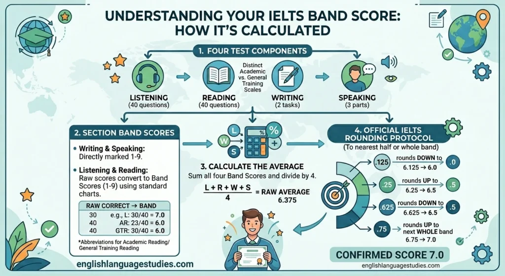 Free IELTS Band Score Calculator (Academic & General Training)