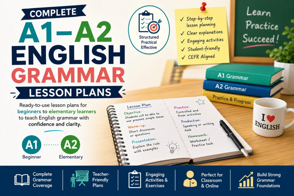 Complete A1–A2 English Grammar Lesson Plans