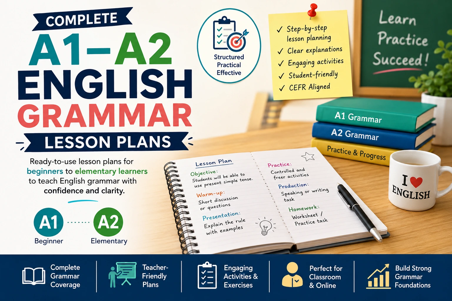 Complete A1–A2 English Grammar Lesson Plans | Teach Nouns, Verbs ...