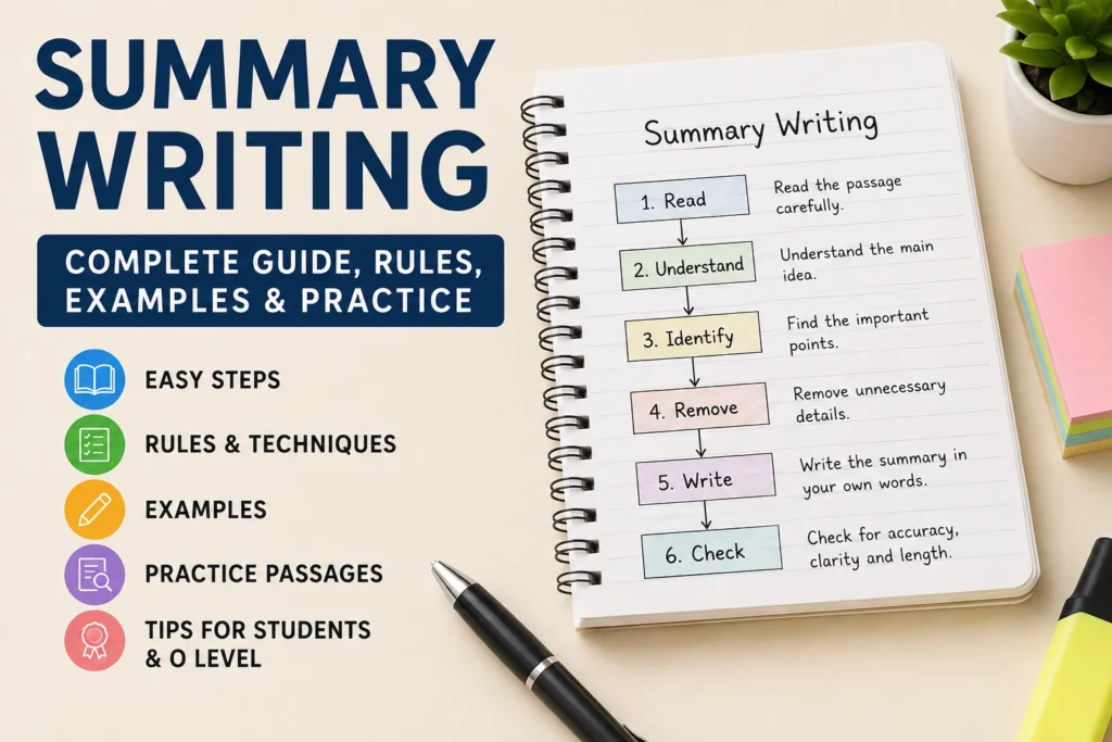 Summary Writing: Rules, Examples, Techniques & Practice