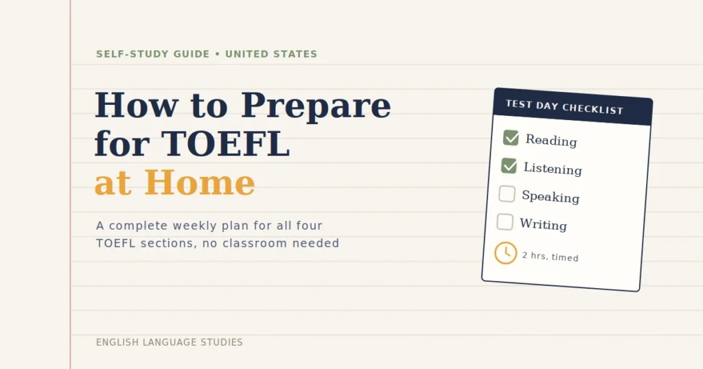How to Prepare for TOEFL at Home: 2026 Self-Study Guide